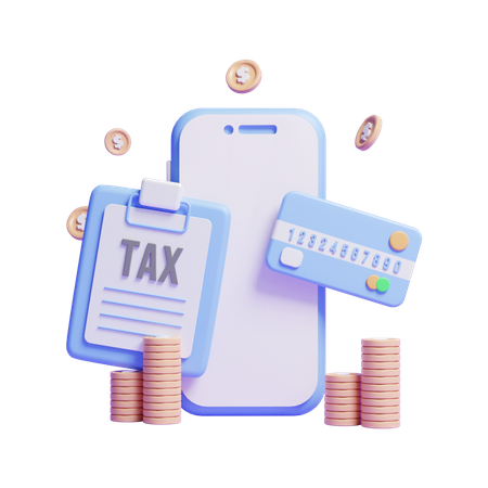 Paiement de l'impôt  3D Icon
