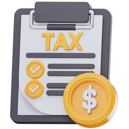 Paiement de l'impôt  3D Icon