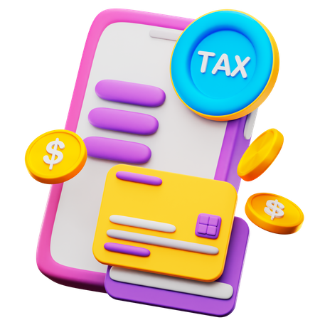 Paiement de l'impôt  3D Icon