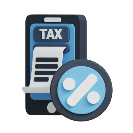 Paiement d'impôts en ligne  3D Icon