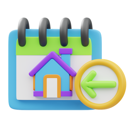 Paiement du loyer entrant  Icône 3D