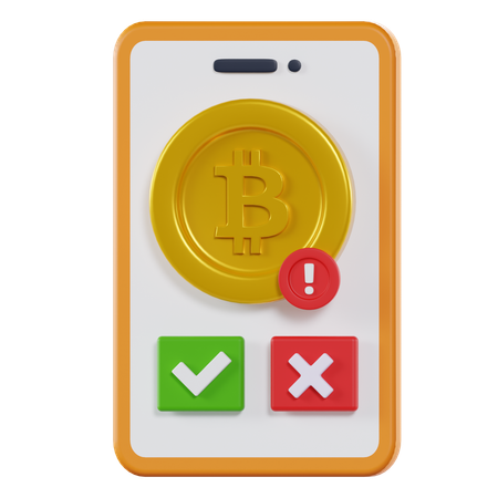 Paiement en bitcoins  3D Icon