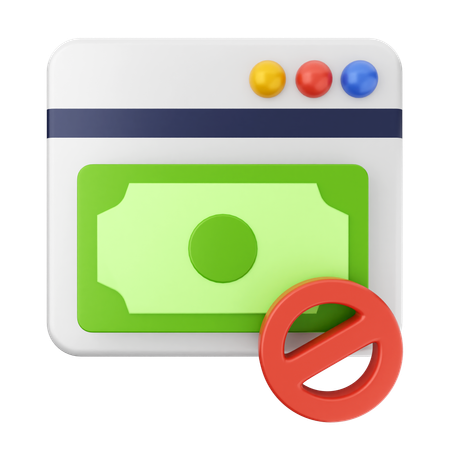 Bloquer le paiement  3D Icon