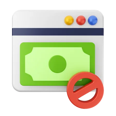 Bloquer le paiement  3D Icon