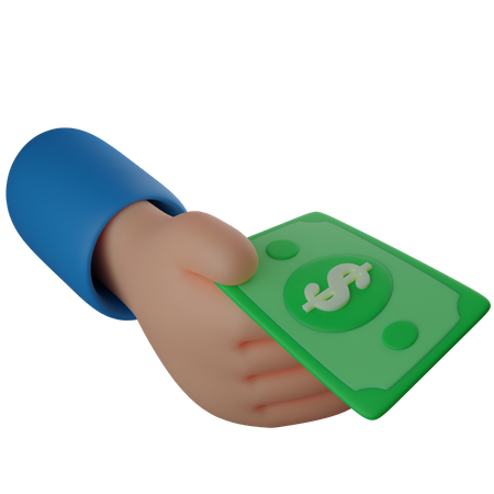 Paiement en espèces  3D Illustration