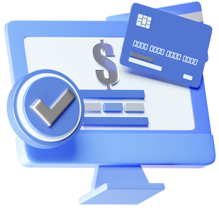 Paiement en ligne  3D Icon