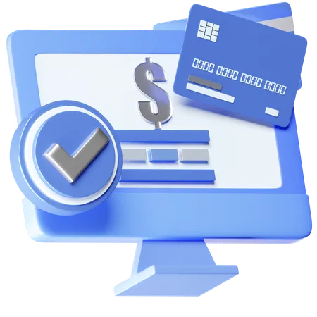 Paiement en ligne  3D Icon