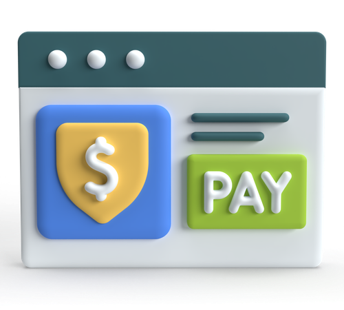 Paiement en ligne  3D Icon