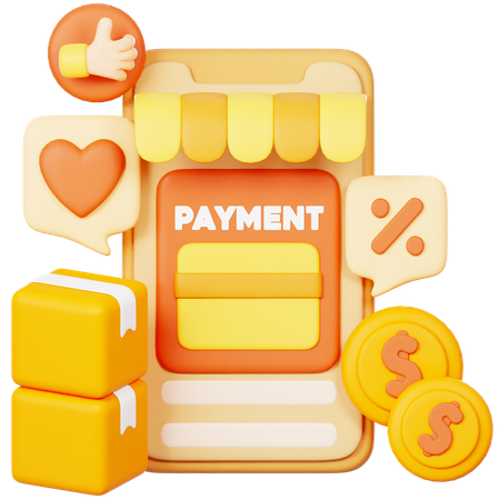 Paiement en ligne  3D Illustration