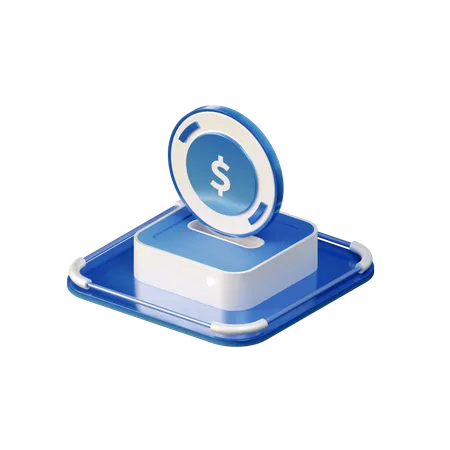 Paiement en ligne  3D Icon