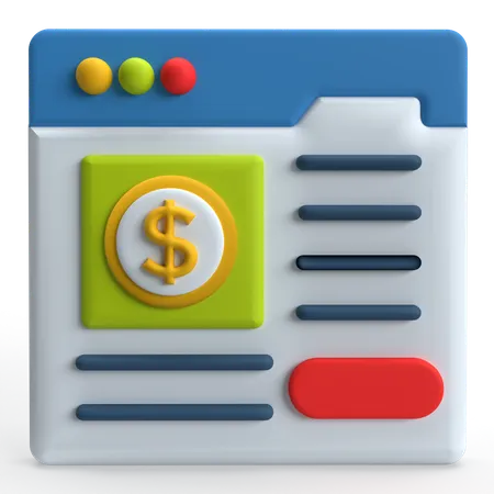 Paiement en ligne  3D Icon