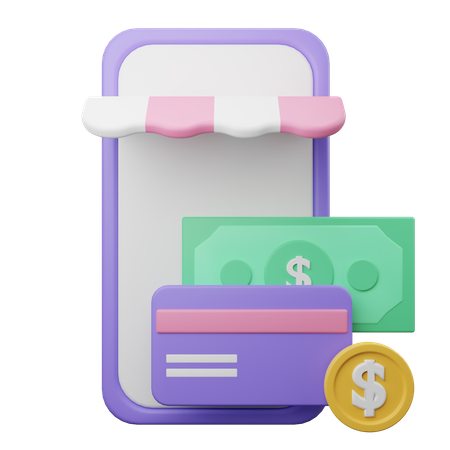 Paiement en ligne  3D Illustration