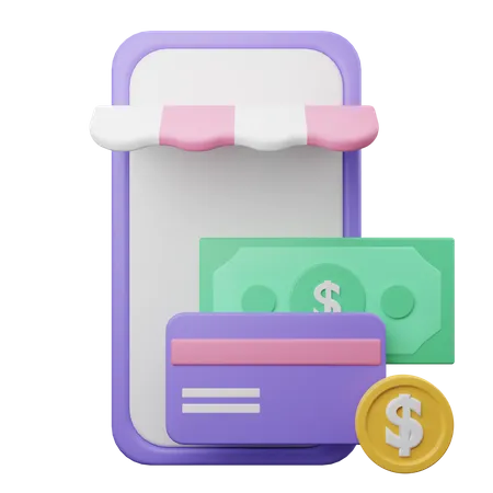 Paiement en ligne  3D Illustration