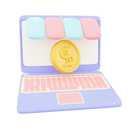 Paiement en ligne  3D Icon