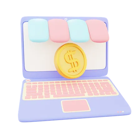 Paiement en ligne  3D Icon