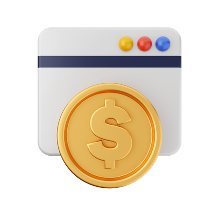 Paiement en ligne  3D Icon