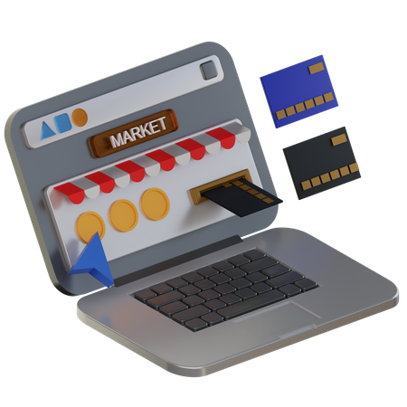 Paiement en ligne  3D Icon