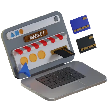 Paiement en ligne  3D Icon