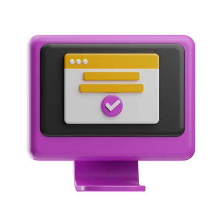 Paiement en ligne  3D Icon