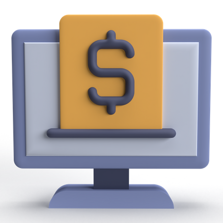 Paiement en ligne  3D Icon