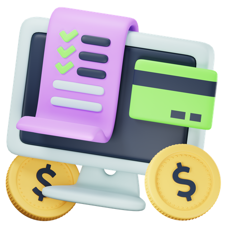 Paiement en ligne  3D Icon