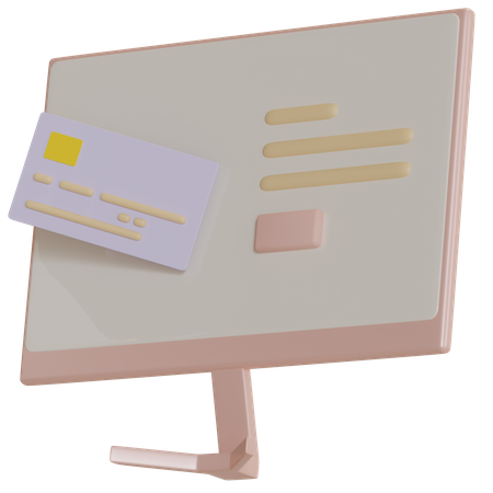 Paiement en ligne  3D Icon