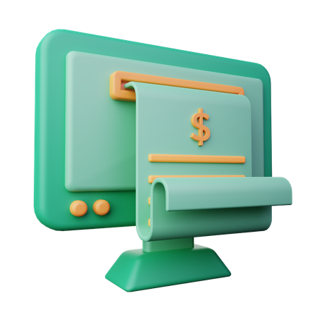 Paiement en ligne  3D Icon