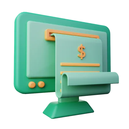 Paiement en ligne  3D Icon