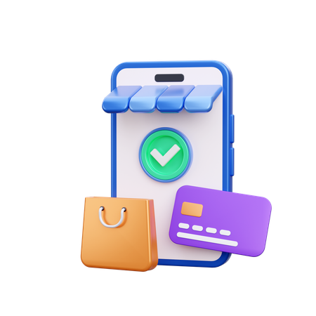 Paiement en ligne réussi  3D Icon