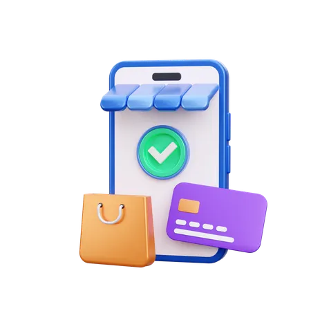 Paiement en ligne réussi  3D Icon