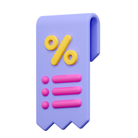 Escompte de paiement  3D Icon