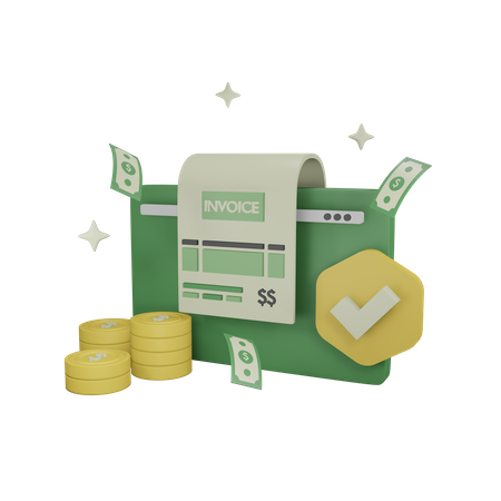 Facture de paiement  3D Icon