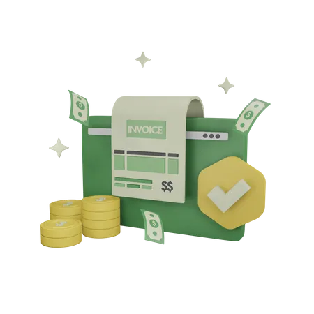 Facture de paiement  3D Icon