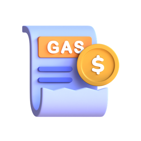 Paiement de la facture de gaz  3D Icon