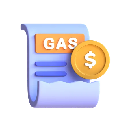 Paiement de la facture de gaz  3D Icon