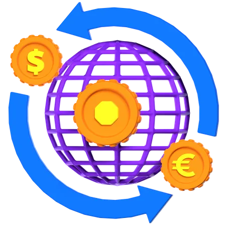 Paiement global  3D Icon