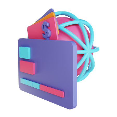 Paiement par Internet  3D Illustration