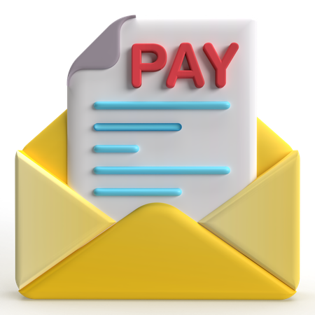 Courrier de paiement  3D Icon