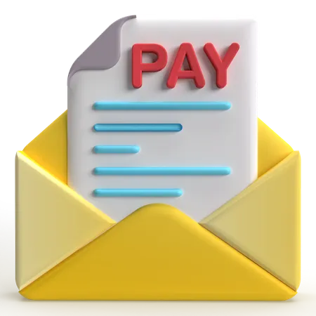 Courrier de paiement  3D Icon