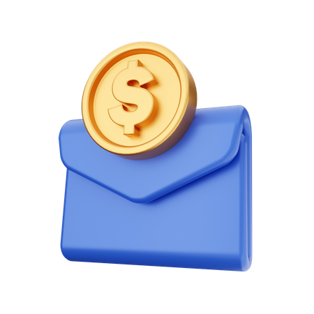 Courrier de paiement  3D Icon