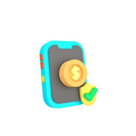 Paiement mobile  3D Icon