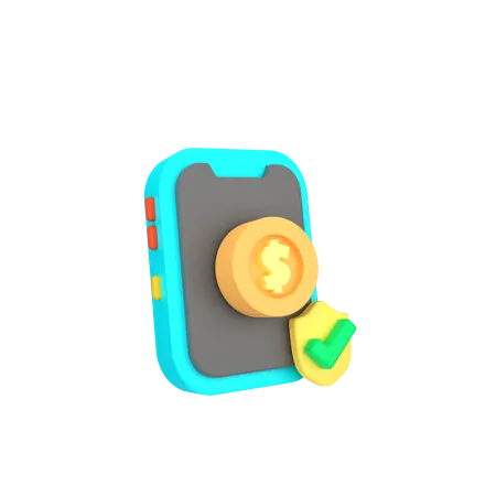 Paiement mobile  3D Icon