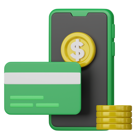 Paiement mobile  3D Icon