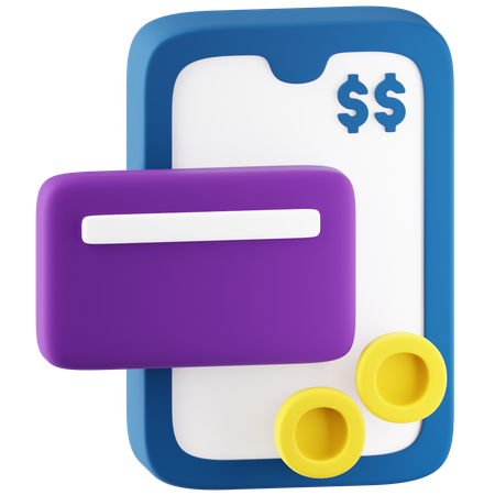 Paiement mobile  3D Icon