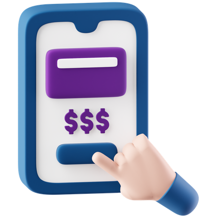 Paiement mobile  3D Icon