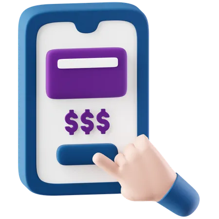 Paiement mobile  3D Icon