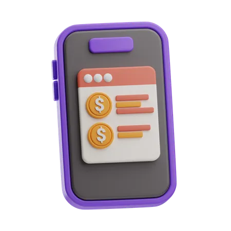 Paiement mobile  3D Icon