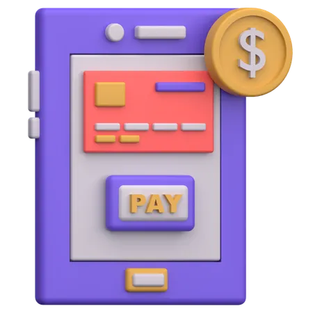 Paiement mobile  3D Icon