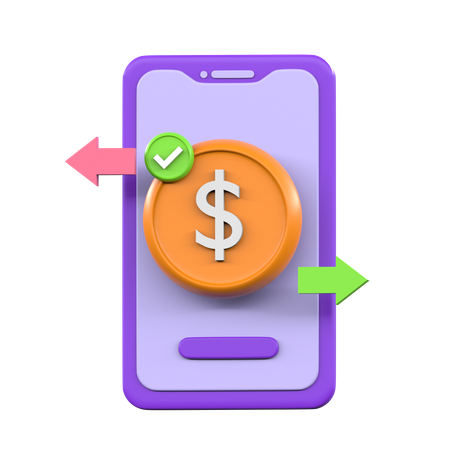 Paiement mobile  3D Icon