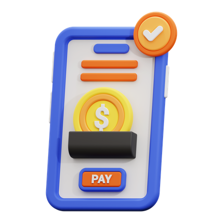 Paiement mobile  3D Icon